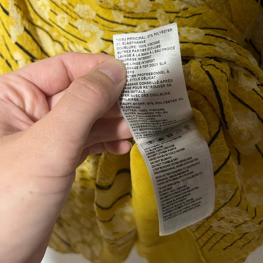 ba&sh Yellow Patterned Mini Dress - Picture 5 of 7